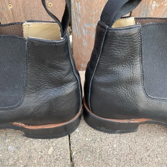 BOULET Men’s Black Leather Pull On Congress Ankle Boot Shoe Size 9